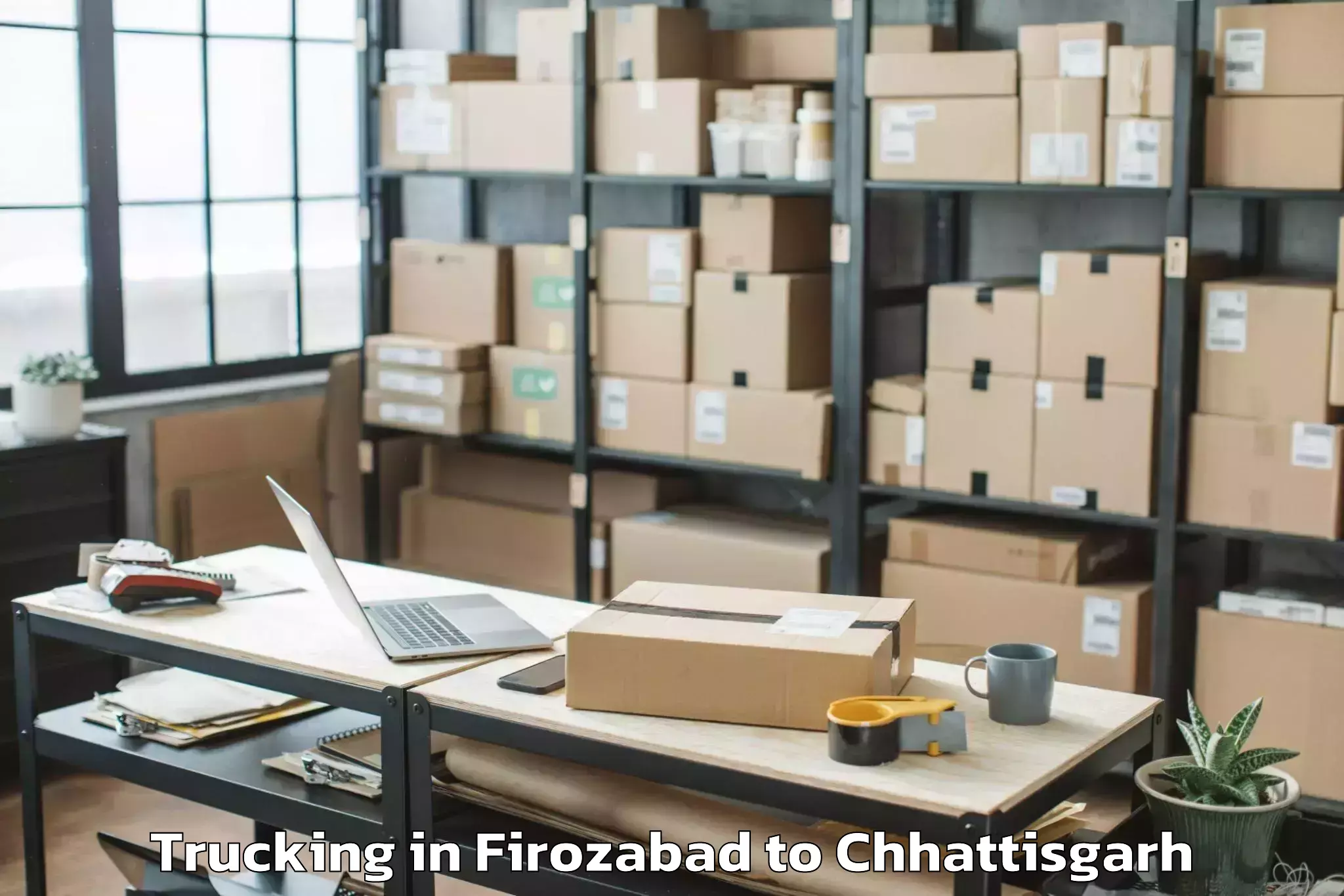 Top Firozabad to Chhattisgarh Trucking Available